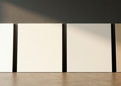 Façade de cuisine blanche : du blanc pur au beige crème