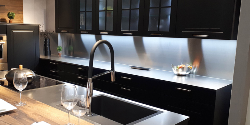 Crédence en inox cuisine