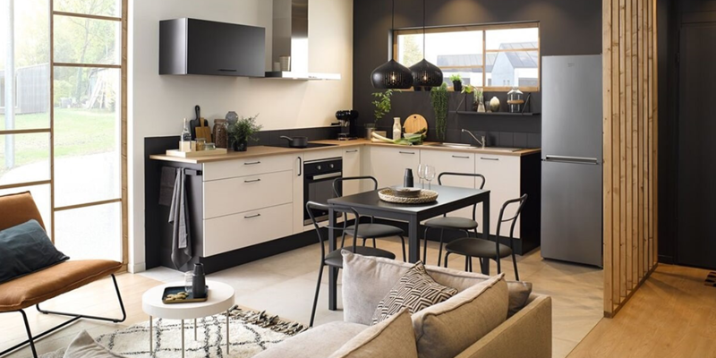 Cuisine blanche et grise Cuisinella