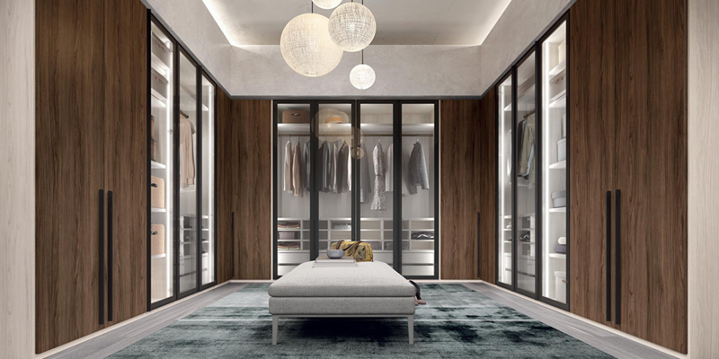 Dressing façades en noyer