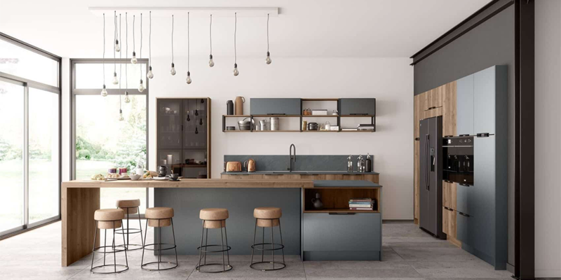 Cuisine industrielle Façades Sweetch Chêne naturel